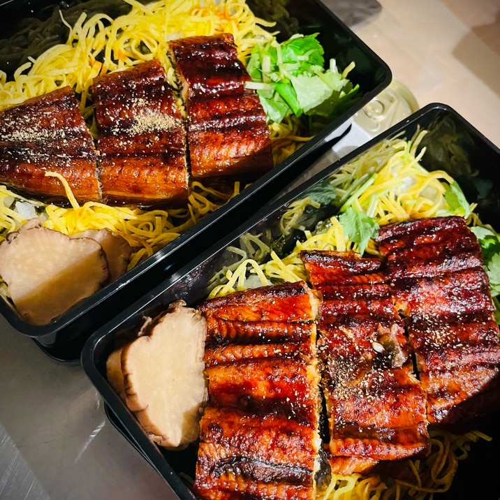 ほぼ市販のもので♪10分で鰻弁当